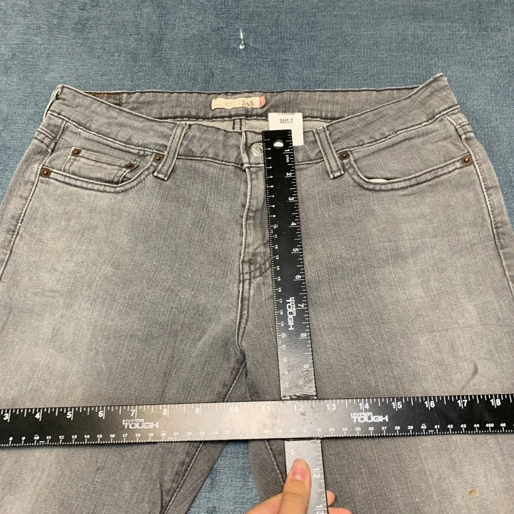 Vintage Levi's 545 Bootcut Jeans Womens 8M 32x29 Gray Cotton Low Rise Frayed Hem